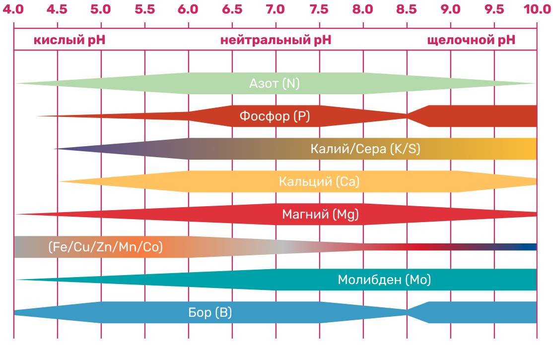 Оптимальные элемент. Влияние PH почвы на доступность элементов питания. Таблица измерения кислотности почвы. Влияние кислотности почвы на растения. Таблица PH грунтов.